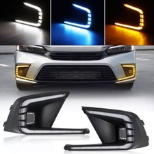 Car Led Daytime Running Lights Drl Fog Light Headlamp For Honda Civic 2022-2023