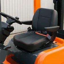 Universal Forklift Seat Riding Mower Tractor Seat with Armrest and Safety Belt