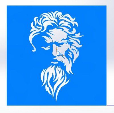 10 DXF file CNC parametric CAD cnc stp DXF file G CODE GOD, ZEUS MYTHOLOGY 7027