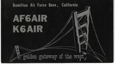 QSL  1958 Hamilton AFB CA    radio card