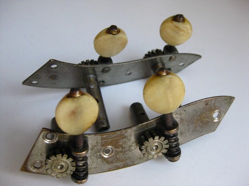 Antique 19th Century Fiddle Violin Geared Tuners Set for Project Upgrade - Picture 8 of 11