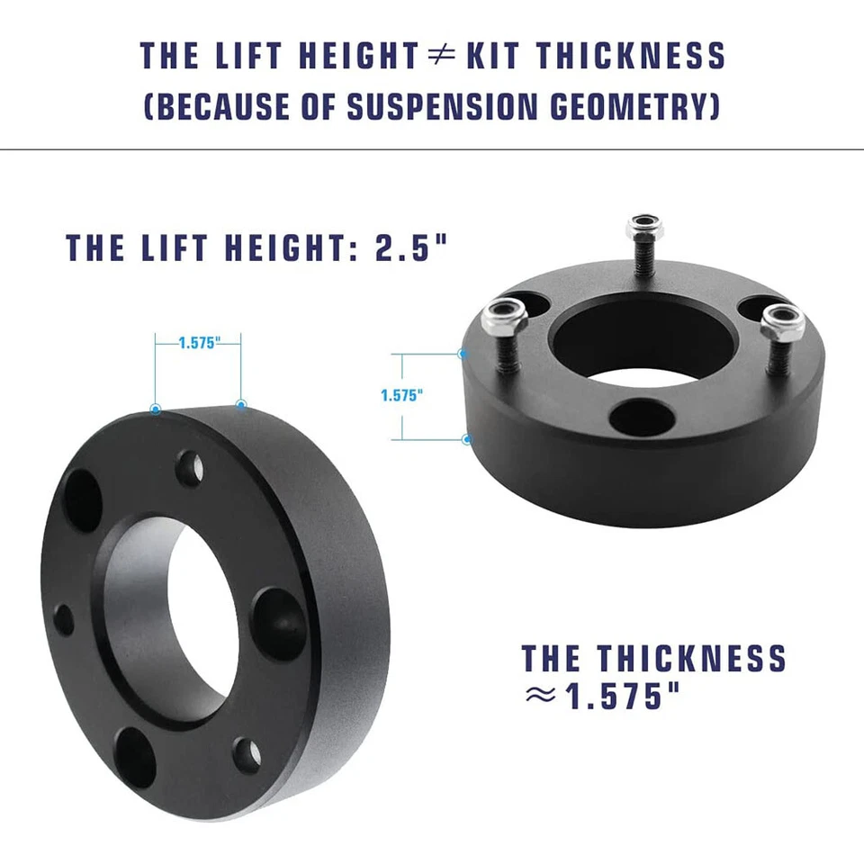 2.5" Front Leveling Lift kit for 2006-2025 Dodge Ram 1500 4WD 2005 -2011 Dakota Foto 2 de 4