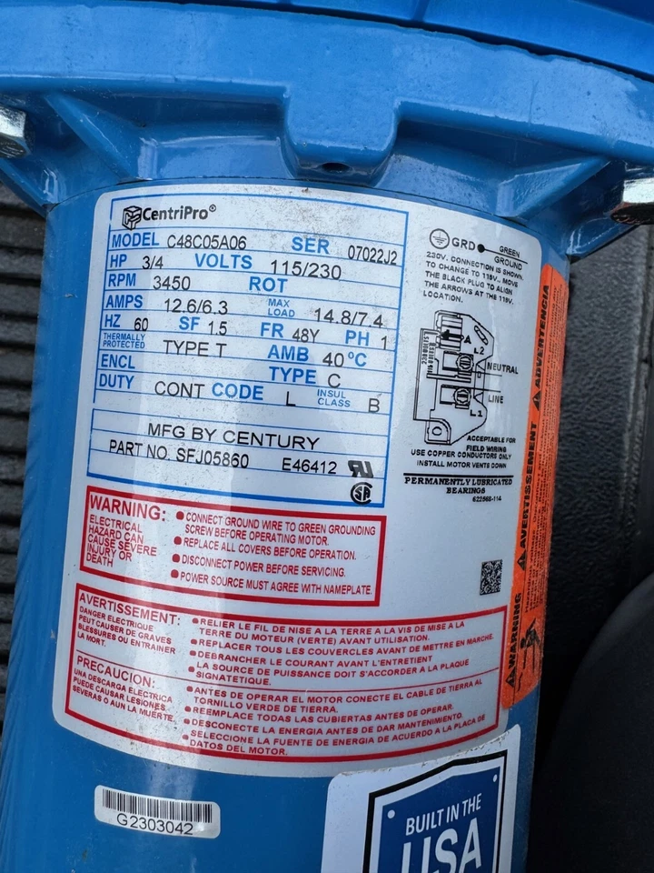 Goulds,离心增压泵,3/4 马力,115-230 伏, — 第 2/4 张图片