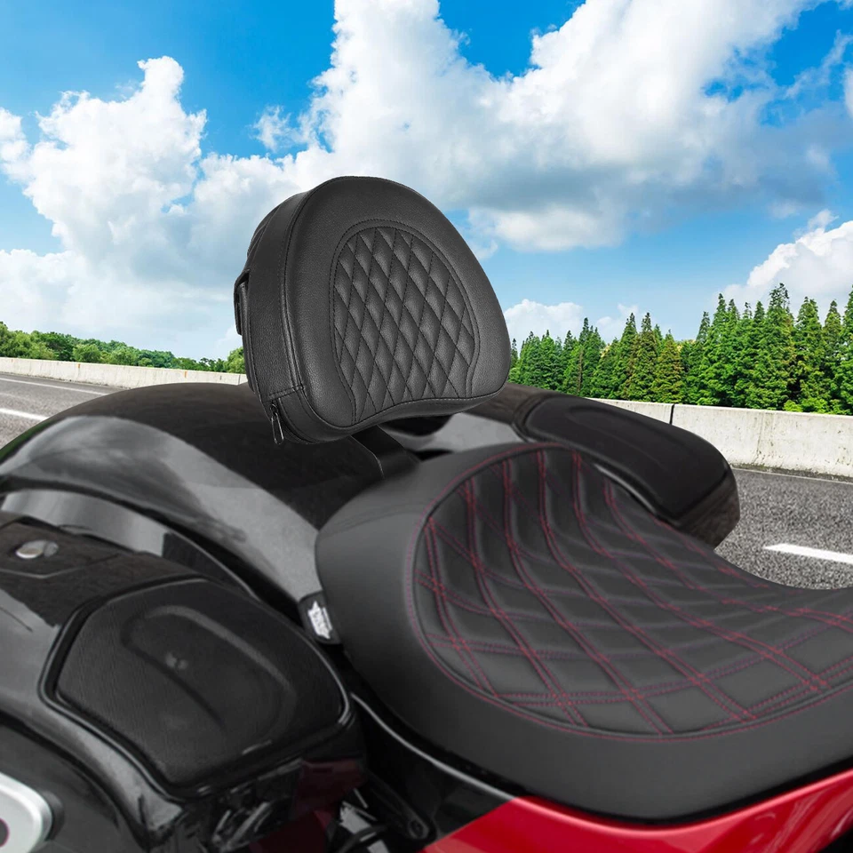 Driver Rider Backrest Pad For Indian Chief Chieftain Roadmaster 2014-2024 Black — 第 3/4 张图片