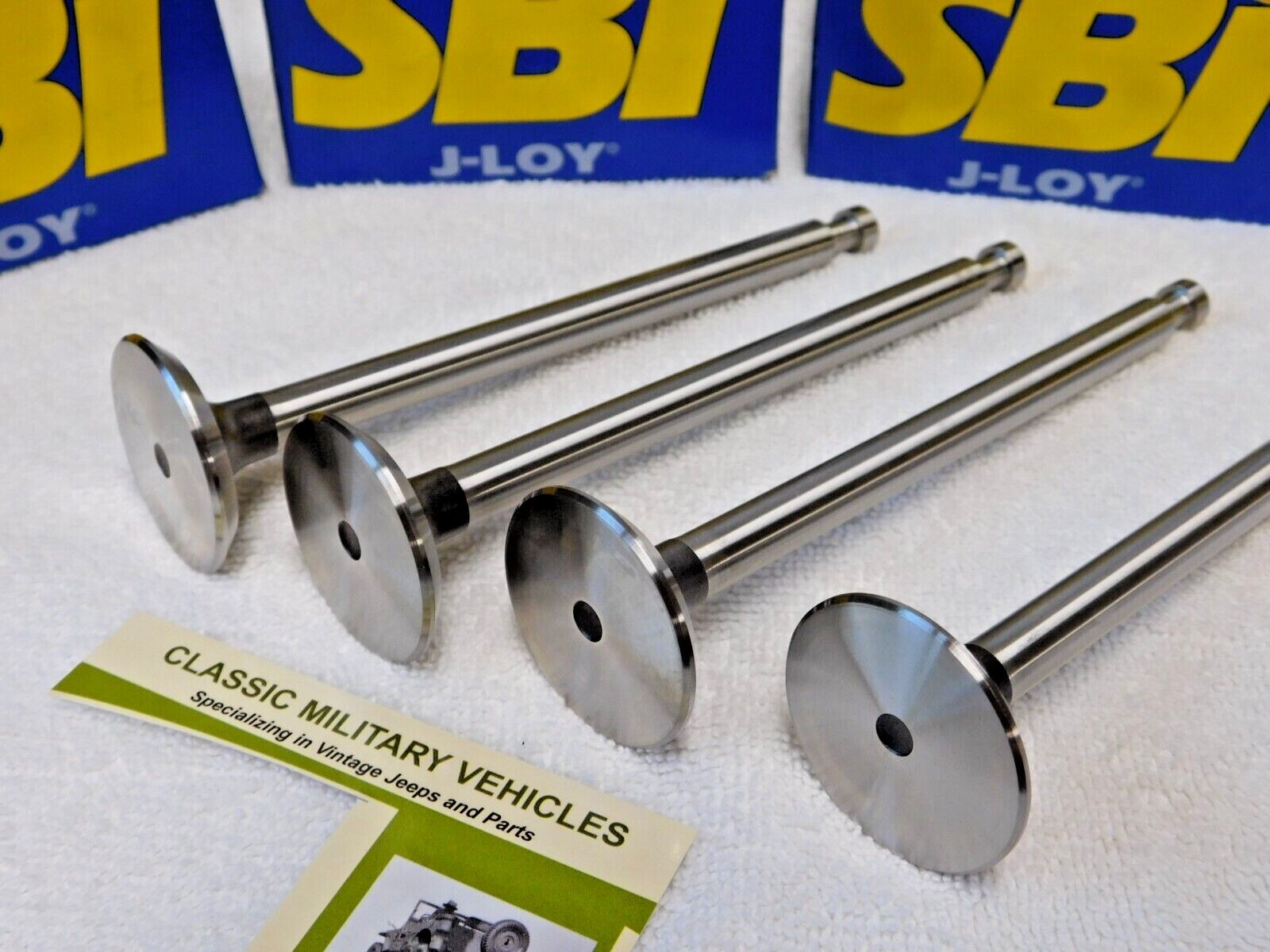 Willys L134 Exhaust Valve Set (4). SBI International. CJ2A MB M38 CJ3A
