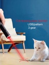 Cat Laser Pointer Toy Dog Adjustable Pattern Long Range Laser Toy USB