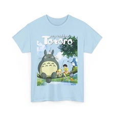 Studio Ghibli My Neighbor Totoro Hayao Miyazaki T Shirt Unisex Heavy Cotton Tee