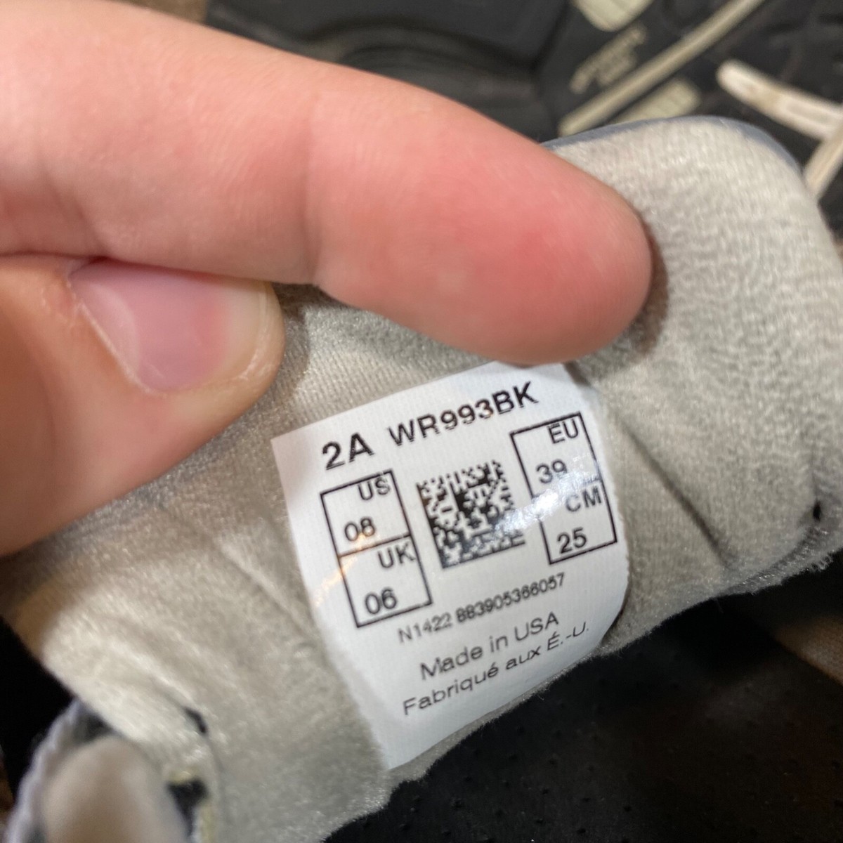 New Balance 993 Womens Size 8 2A Shoes Sneakers Black Grey New Balance 993 Womens Size 8 2A Shoes Sneakers Black Grey