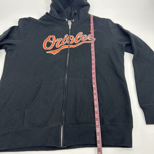 Baltimore Orioles Jacket Women's XXL 2XL Black Nike Full Zip Fleece Hooded MLB - Picture 8 of 9