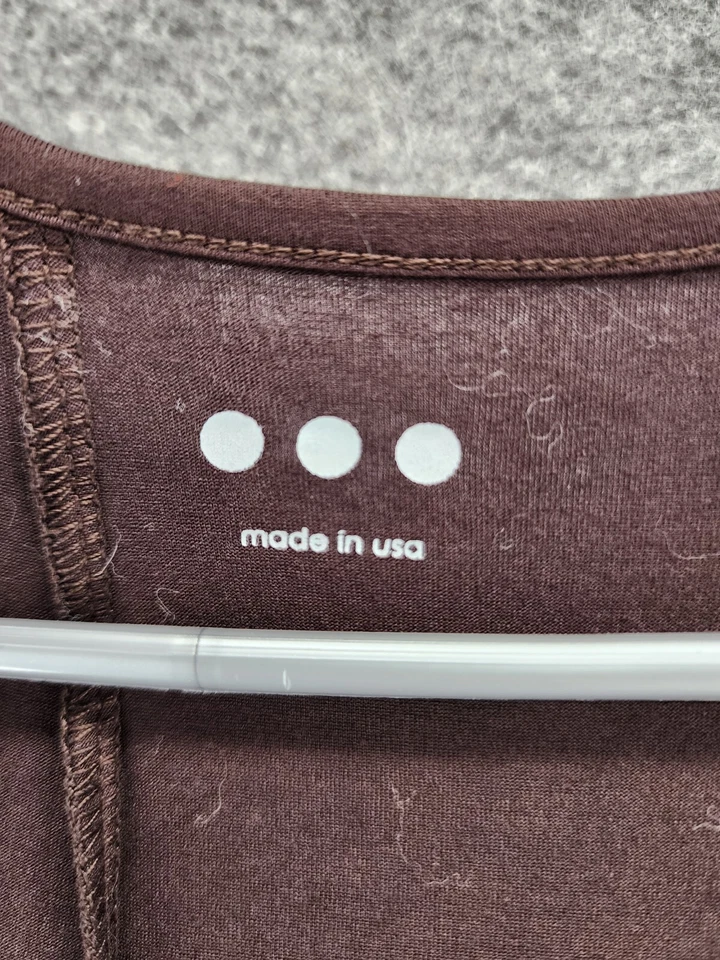 Vestido Three Dots para mujer extra grande manga larga marrón Foto 3 de 4