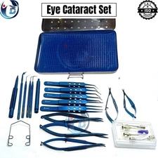 Eye Cataract Titanium Set 21 Pcs Ophthalmic Surgical Instruments Set With Box CE