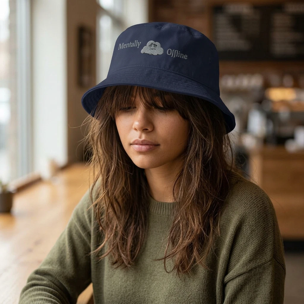 Mentally Offline Bucket Hat | Embroidered Cloud Graphic
Opens in a new window or tab