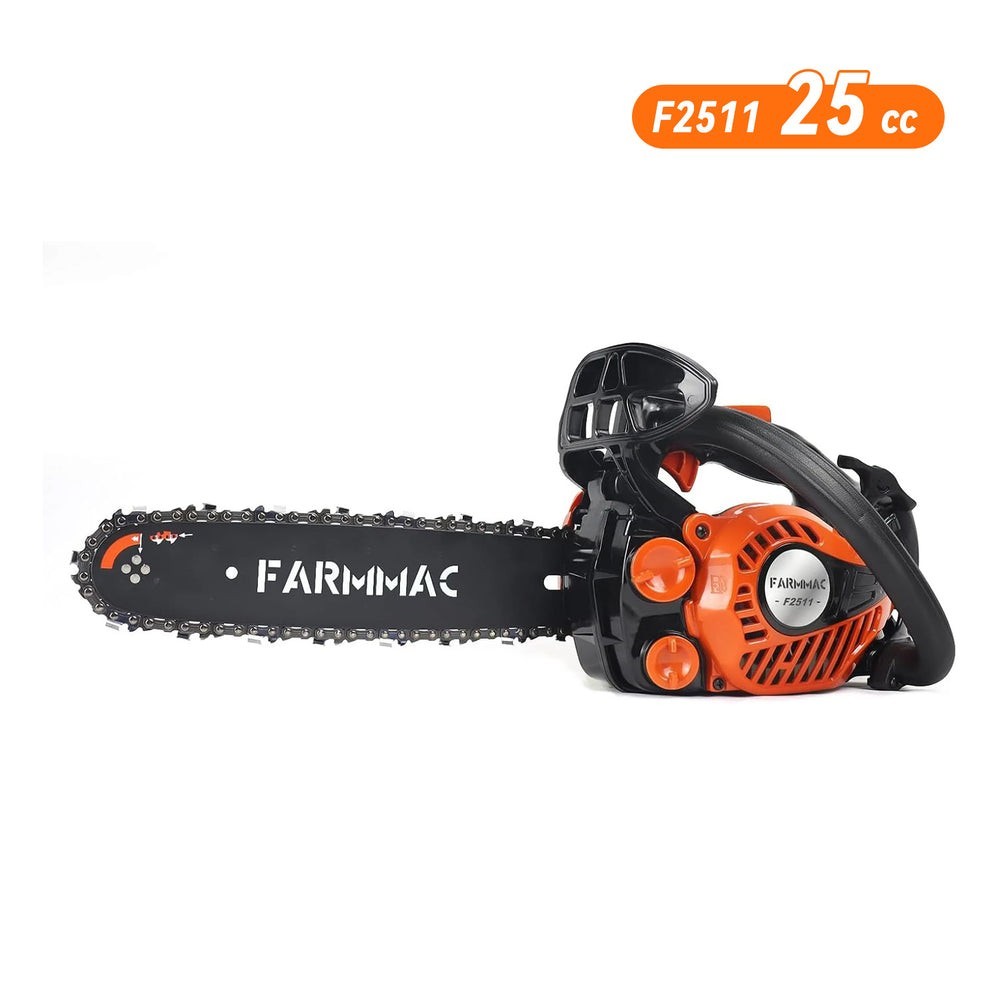 FARMMAC 2511 12" Gas Chainsaw 25cc 1.36HP 2-Cycle Engine Top Handle Climbing Saw