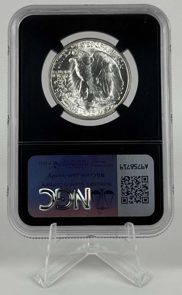 1946-D Walking Liberty NGC MS64 Original Bag Fragment Bullion Plus RPM Die Crack - Image 2 of 4
