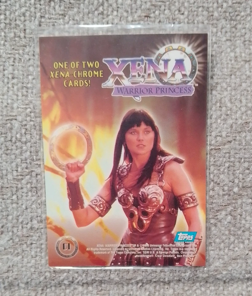 1998 Topps Chrome Holo Xena Warrior Princess #C1 (Card One of Two) - Image 2 of 2