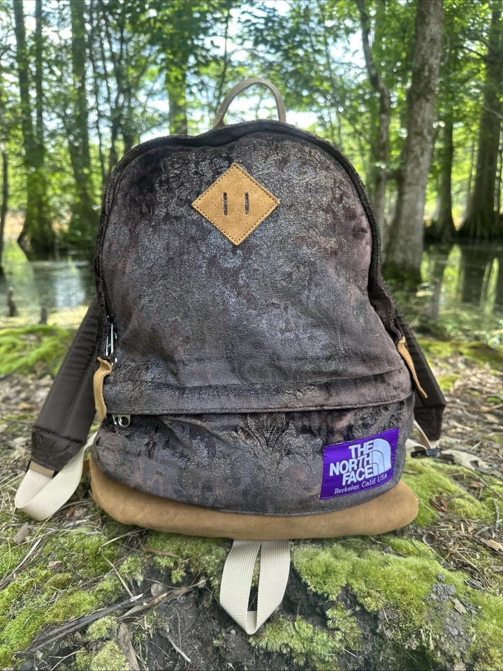 Mochila Japón The North Face Etiqueta Púrpura Hermoso Diseño Tapiz Foto 2 de 4