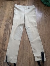 On Course Tan Equestrian Horseback Riding Pants Stirrups Girls 16