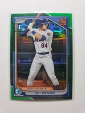 2024 Bowman Chrome 1st Green Refractor /99 Trey Snyder Mets BDC 138