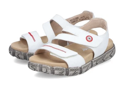 Rieker Sandale Weiß Riemchensandale Freizeitsandale Klettverschluss Sommerschuh - Bild 1 von 4