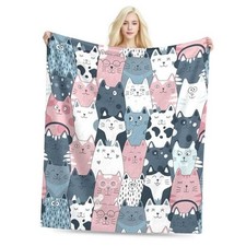 Cat Blanket, Cats Gifts for Girls Women, Cat Gift for Cats 50"X60" Cat Style 04