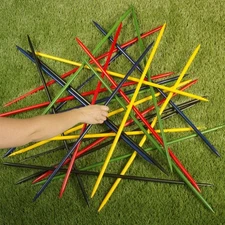 Jumbo Pick Up Sticks Set of 25 Colorful 31 Inch Long Kids Game Indoor Outdoor