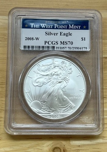 2008-W 1 oz Silver American Eagle - PCGS MS70