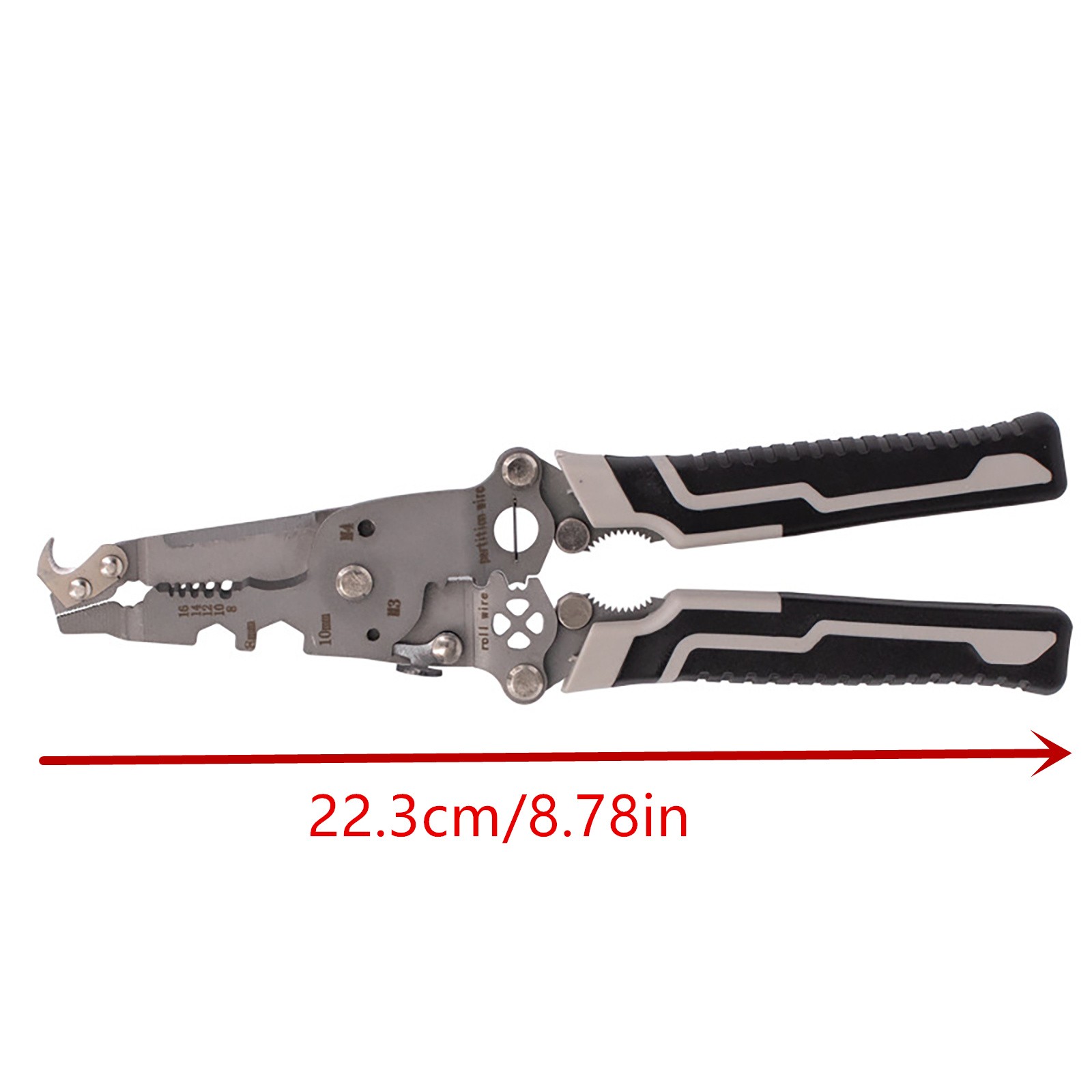 18 in 1 Foldable Crimper Cable Cutter Pliers Wire Stripper Multifunctional Tool