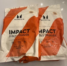 2 ct MyProtein Impact Whey Protein Isolate 2.2 Lb Vanilla Ice Cream BB 5/26 B156