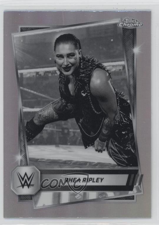 2025 Topps Chrome WWE Sepia Refractor Rhea Ripley #80 00em