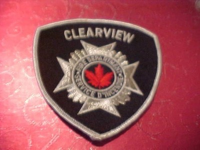 CLEARVIEW CANADA FIRE DEPARTMENT PATCH SHOULDER SIZE NEW