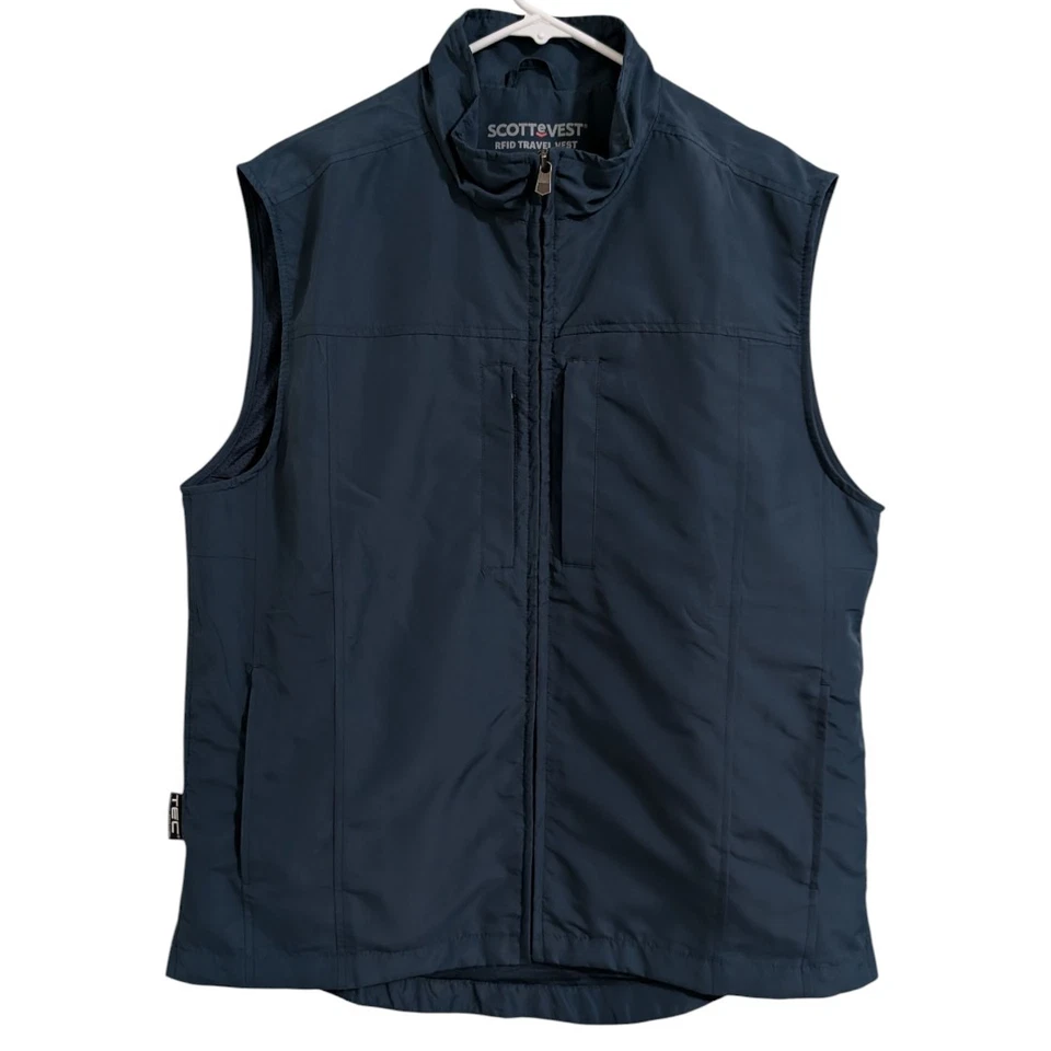ScotteVest Men's L Navy Blue RFID Travel Utility Vest - Image 2 of 4