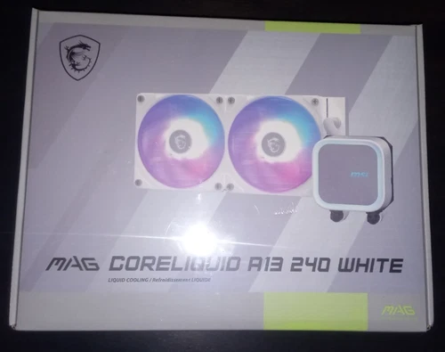 MSI MAG CoreLiquid A13 240 White - Liquid CPU Cooler - RGB - New Sealed