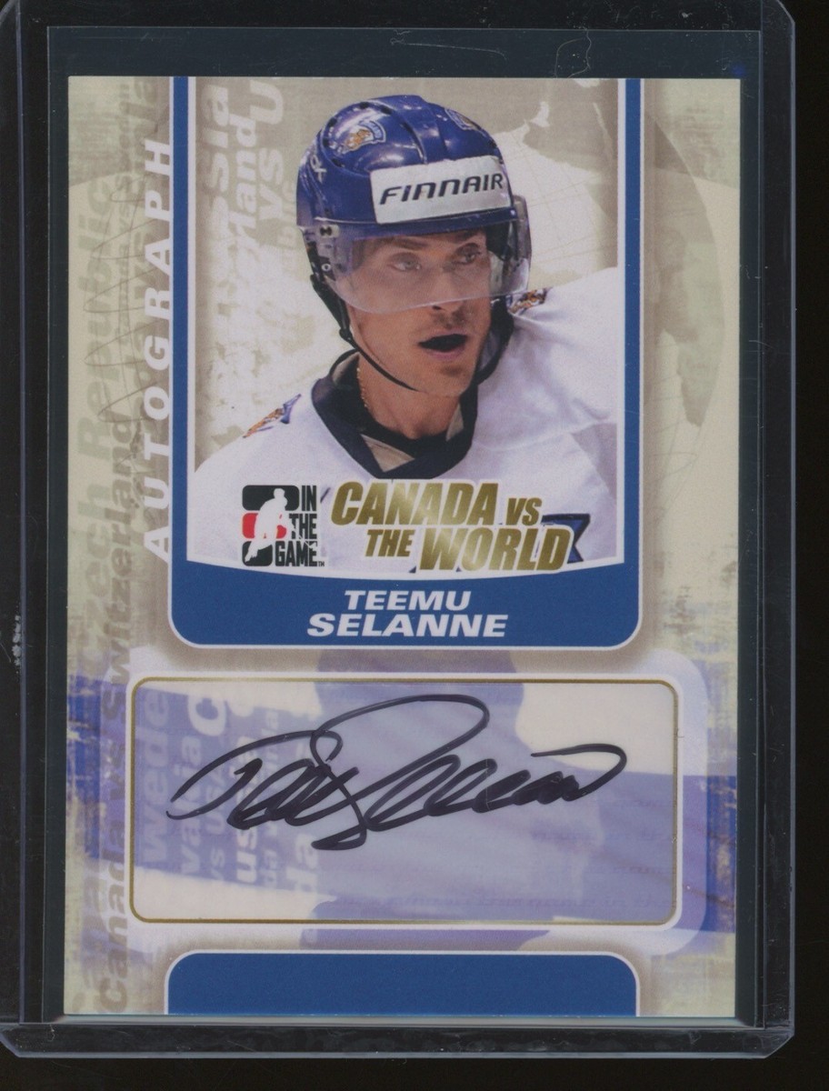 2009-10 ITG Hockey Teemu Selanne #A-TS Canada vs The World Series