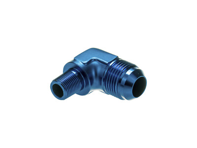 AN12 - 1/2 NPT 90' Fitting Adapter Verbinder Anschluss Mänlich-Mänlich Blau