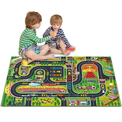 Kids Toy Dream Mat Racetrack Activity Playmat Carpet Racing Map for Playroom