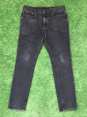 Mens H\u0026M Black Denim Jeans Size 34 
