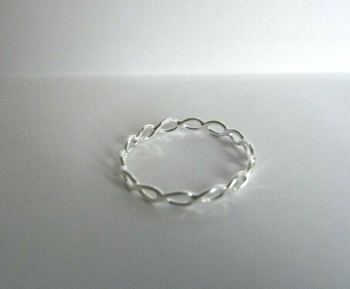 Silberring ohne Steine - 925 Silber - eine feine Kette - Gr. 44 bis Gr. 66 - Bild 1 von 5