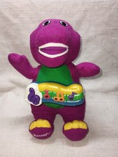 Vintage 2001 Sparkle 'N Sing Barney Plush Toy with Music and Lights Tested Works