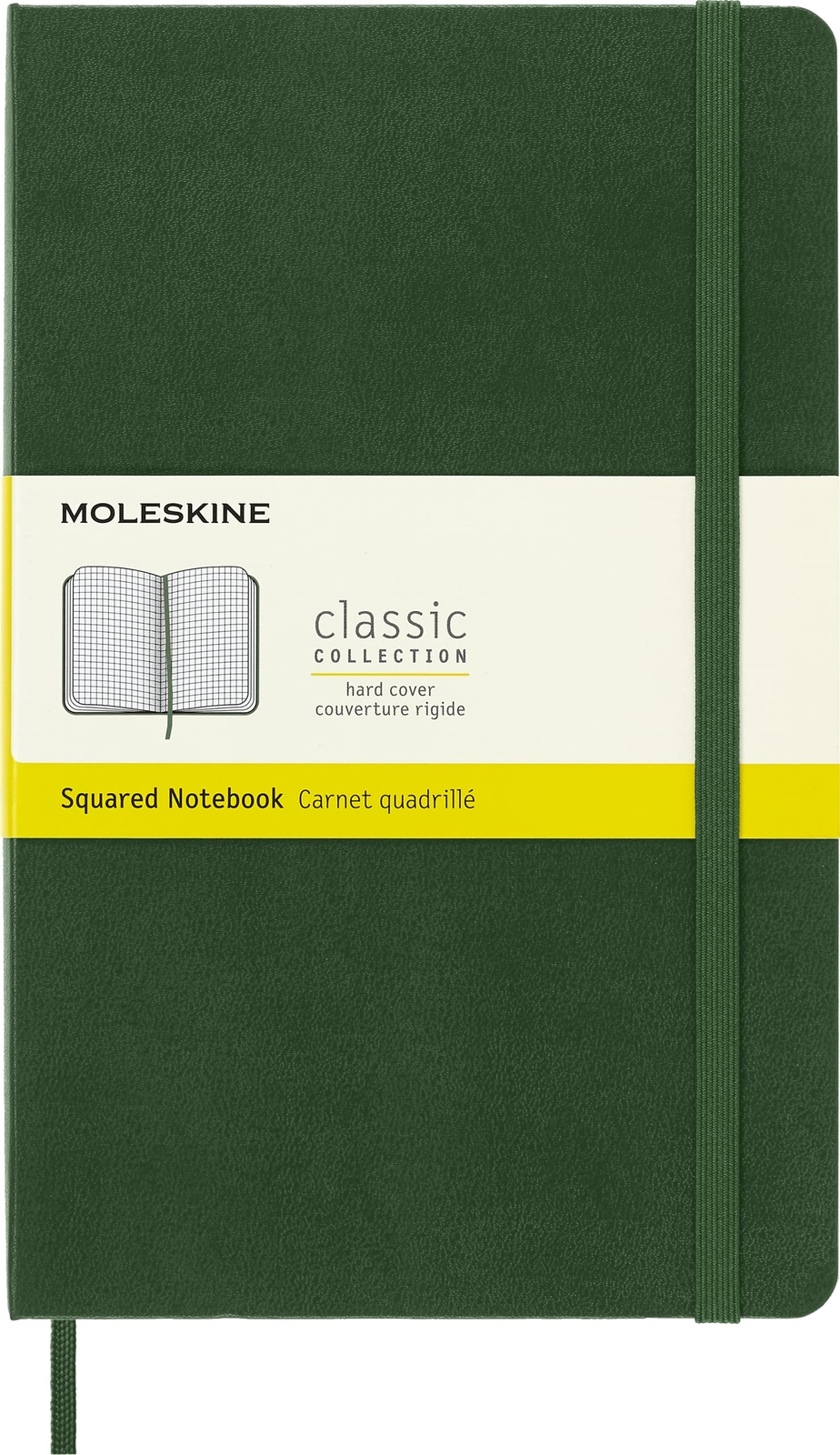 Moleskine Classic Squared Paper Notebook, Hard Cover and Elastic Closure Journal