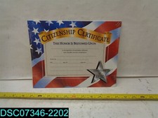 QTY 30: Hayes Citizenship Certificate 734675130297