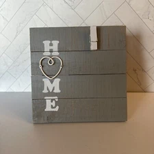 Sheffield Home Wooden Slat Clothespin Home Heart Square Picture Photo Frame Farm