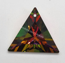 Swarovski Crystal Vitrail Medium 30mm Triangle 6209 Pendant; Rare Vintage 