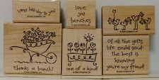 Stampin' Up RUBBER STAMPS 2005 LOVE YA BUNCHES FLOWERS SAYINGS