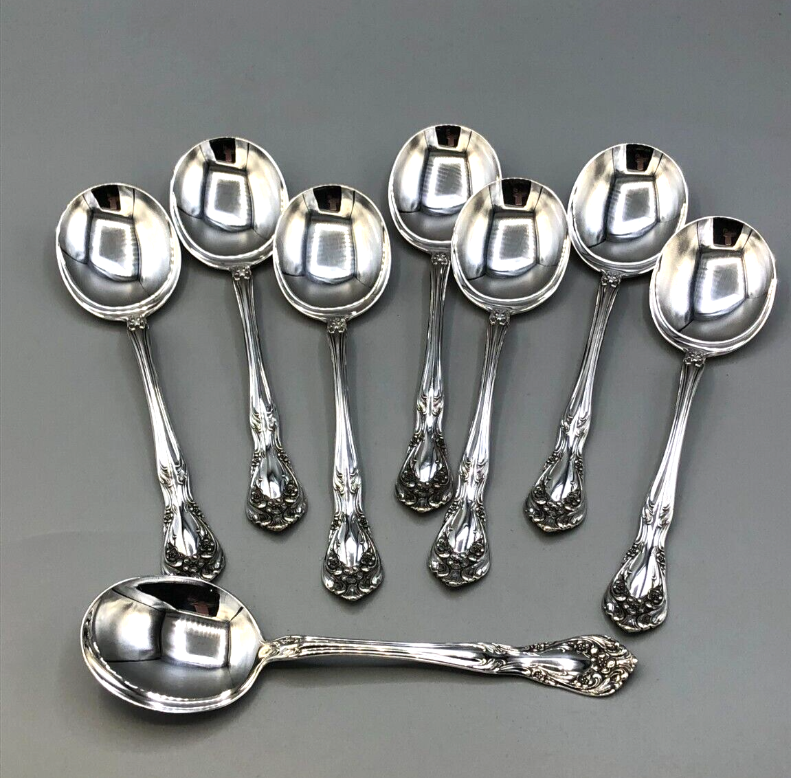 Chateau Rose by Alvin Sterling Silver set of Cream Round Soup