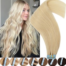 8A Thick 10-60pcs Tape in Russian Remy Human Hair Extensions Skin Weft Full Head