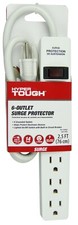 Hyper Tough 6 Outlets 2.5ft Surge Strip 500j ...