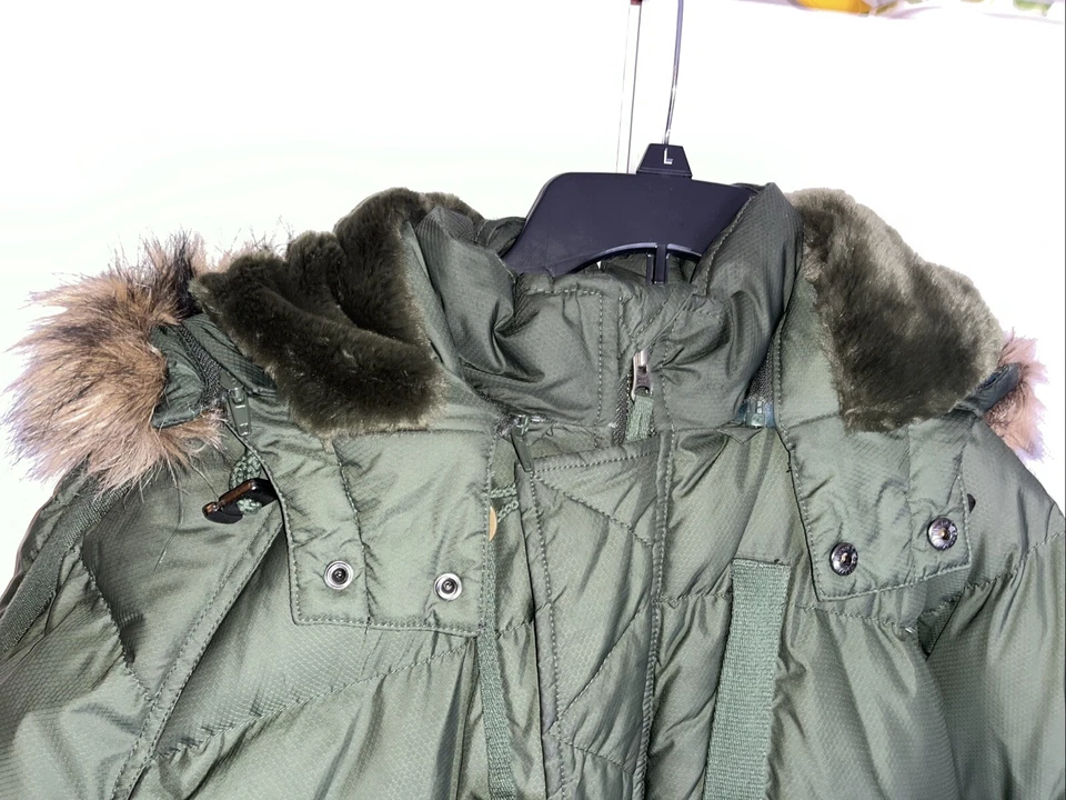 Chaqueta de Invierno Triple Five Soul Essentials con Piel Desmontable XL Mujer Verde/Salvia Foto 2 de 4