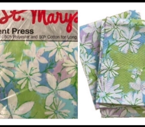 FULL Flat Sheet,2 Pillowcase,St Mary’s DREAM GARDEN Lime,Blue Daisy Flower Power - Picture 16 of 16
