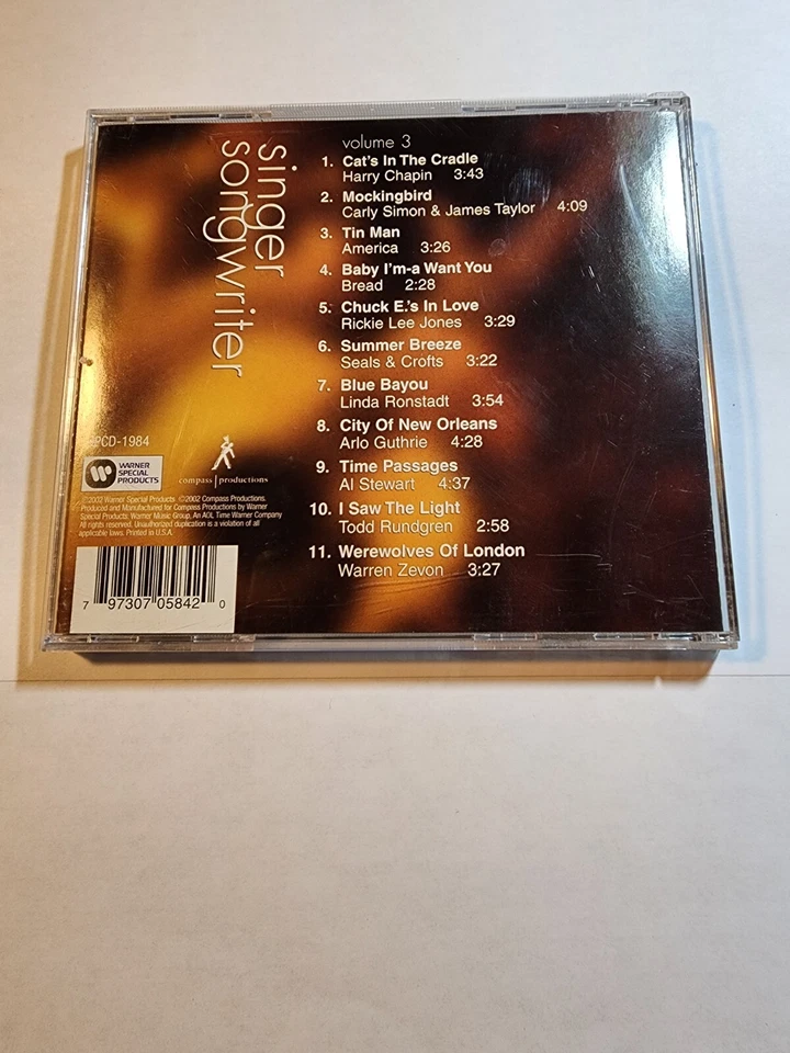 Singer Songwriter Vol. 3 by Various Artists –VG+/EX CD14 Foto 2 de 2