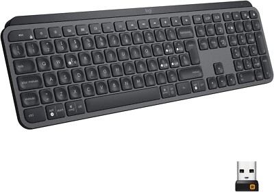 Logitech MX Keys Tastatur QWERTZ Deutsch Layout Schwarz (Grafit)